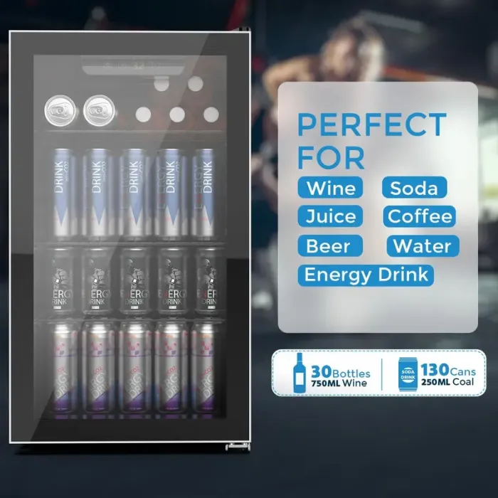 Glacier Home Premium 91 L drinks fridge with ambient LED lighting — image 3